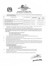 Invitation for Online Bids   Date of Publication: 12/07/2078 (29 Oct. 2021)
