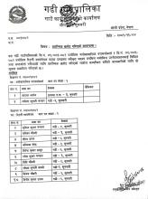 प्रारम्भिक छनोट गरिएको सम्बन्धमा ।