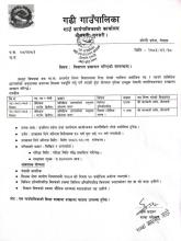 वि‌ज्ञापन प्रकाशन गरिएकाे सम्बन्धी सूचना ।